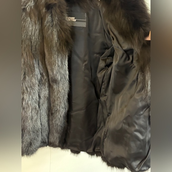 Vintage Real Black Fox Fur Jacket | The Evans Collection | Luxury Full Pelt Coat - Picture 7 of 16
